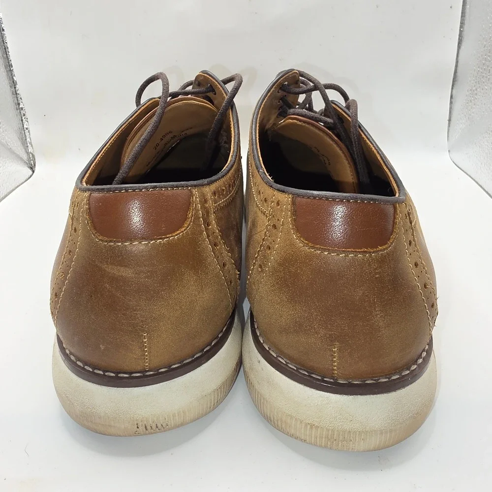 Johnston & Murphy Mens 9.5 M Brown Leather Lace Up Shoes 20-4906 Memory Foam